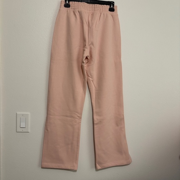 NEW Pact Sz Small Blush Posey Pink Sweatpants Courtside Side Slit‎ Flare Fleece - Picture 7 of 7